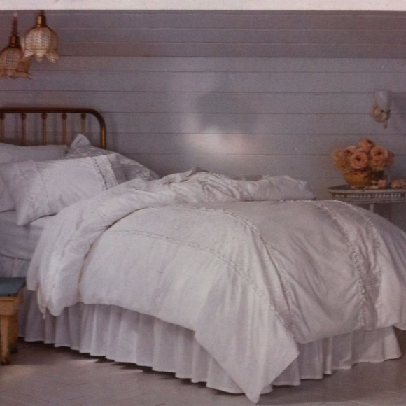 Simply Shabby Chic Bedding White Ruffle Duvet Cover Queen Poshmark